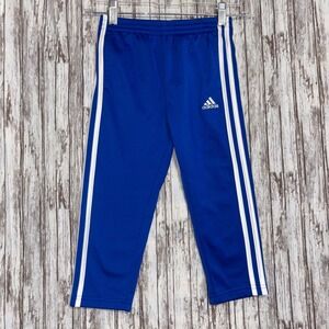 Kids Adidas Track Pants Blue White Stripes Regular Fit Size 4 Toddler